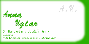 anna uglar business card